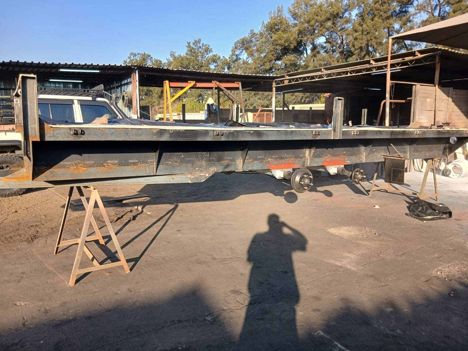 Flatdeck dropside trailer, as it came in